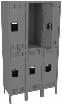 Three Double-Tier Lockers with Legs
