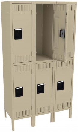 Three Double-Tier Lockers with Legs