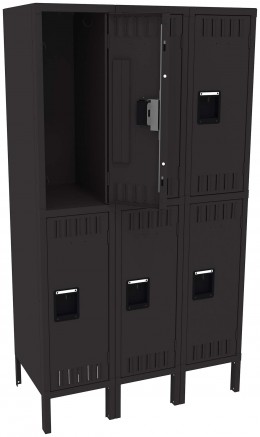 Three Double-Tier Lockers with Legs