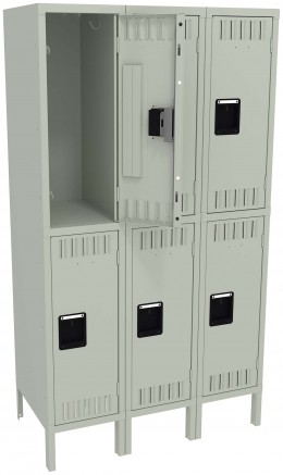 Three Double-Tier Lockers with Legs
