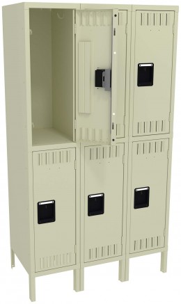 Three Double-Tier Lockers with Legs
