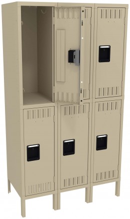 Three Double-Tier Lockers with Legs