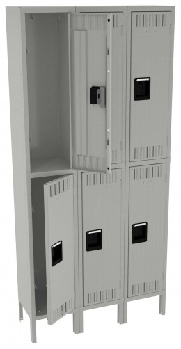 Three Double-Tier Lockers with Legs