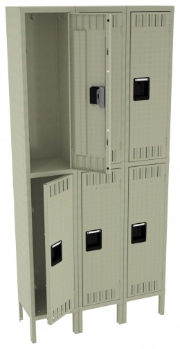 Three Double-Tier Lockers with Legs