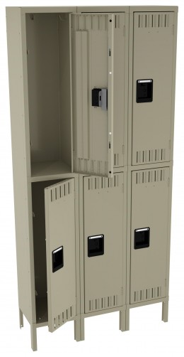 Three Double-Tier Lockers with Legs