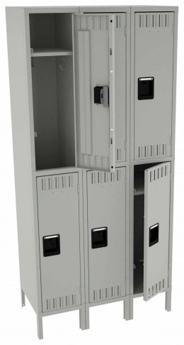 Three Double-Tier Lockers with Legs