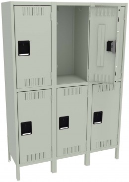 Three Double-Tier Lockers with Legs