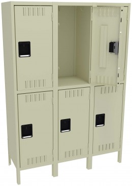 Three Double-Tier Lockers with Legs