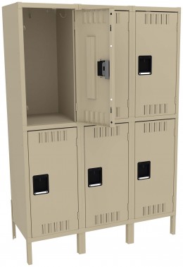 Three Double-Tier Lockers with Legs