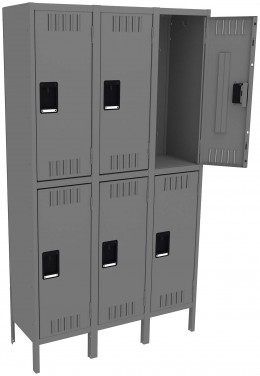 Three Double-Tier Lockers with Legs