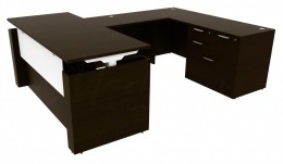 U Shaped Height Adjustable Desk