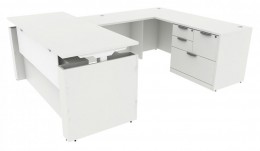 U Shaped Height Adjustable Desk