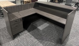 L Shaped Bow Front Reception Desk