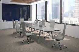 Boat Shaped Conference Table and Chairs Set - Elements