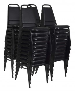 Square Back Stacking Chair with Arms