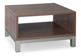Square Coffee Table with Silver Base - PL Laminate