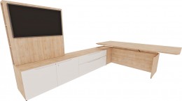 Height Adjustable L Shaped Desk