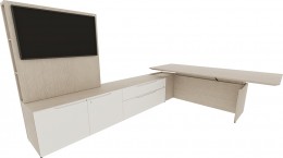Height Adjustable L Shaped Desk