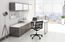 L Shaped Desk with Storage - Elements Series
