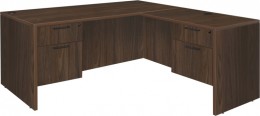 L Shaped Desk with Suspended Drawers