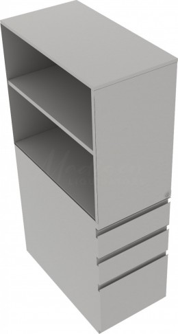 Storage Tower with Drawers and Shelves