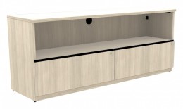Credenza with Drawers and Open Storage