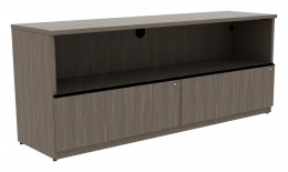 Credenza with Drawers and Open Storage
