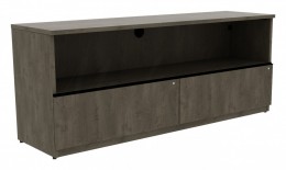 Credenza with Drawers and Open Storage