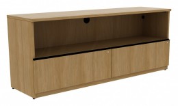 Bow Front Executive Desk with Storage