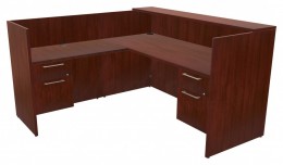 L Shaped Reception Desk with Privacy Panels