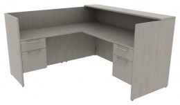 L Shaped Reception Desk with Drawers