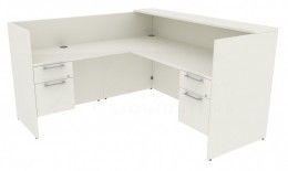 L Shaped Reception Desk with Drawers