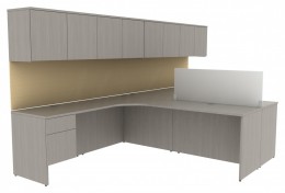 Two Person Desk with Storage