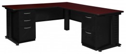 L Shaped Desk with Drawers
