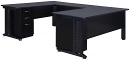 U Shaped Desk with Drawers