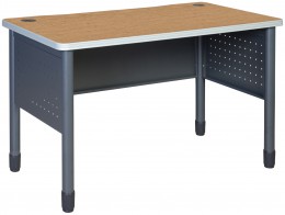 L Shaped Desk with Suspended Pedestal