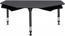 2 Person Classroom Desk with Book Storage