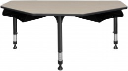 2 Person Classroom Desk with Book Storage