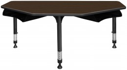 2 Person Classroom Desk with Book Storage