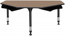 2 Person Classroom Desk with Book Storage