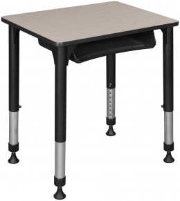 Height Adjustable Classroom Desk with Storage