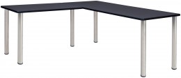 L Shaped Desk with Metal Legs