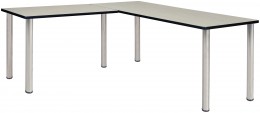 L Shaped Desk with Metal Legs