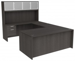 U-Shaped Desk with Hutch