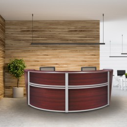 2 Person Curved Reception Desk