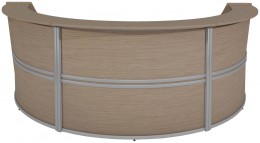 3 Person Curved Reception Desk