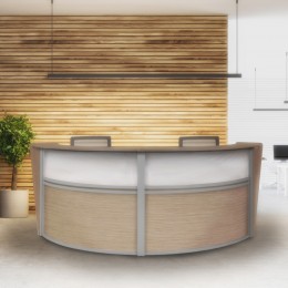 2 Person Curved Reception Desk