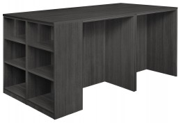 2 Person Standing Desk with Storage Cabinets