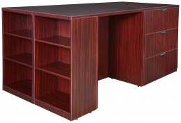 3 Person Standing Desk with Lateral Drawers