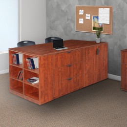 2 Person Standing Desk with Storage